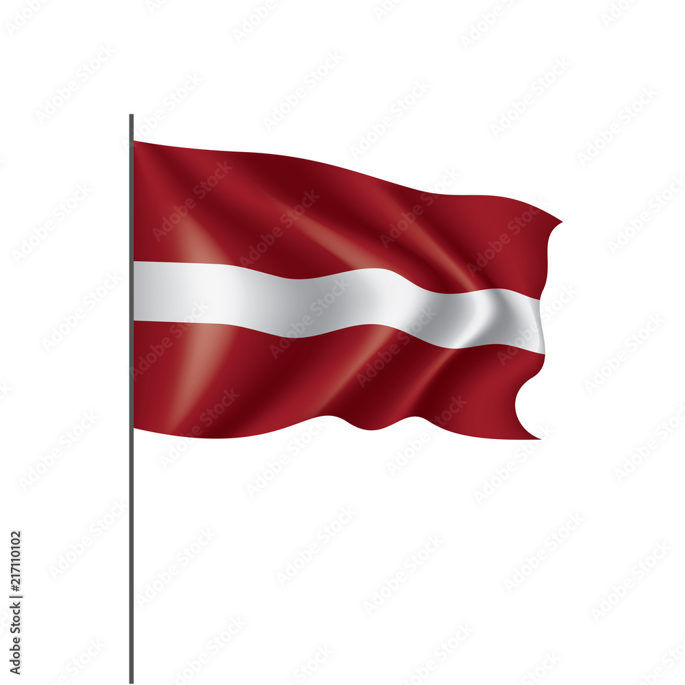 Latvia flag, vector illustration on a white background Latvia flag, vector illustration on a white background