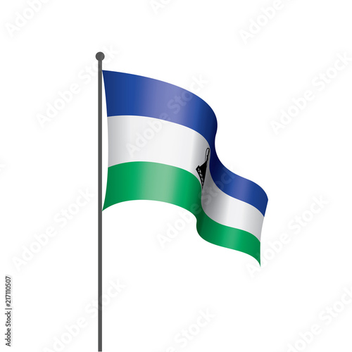 Free Download Lesotho flag, vector illustration on a white background - GFXLoad
