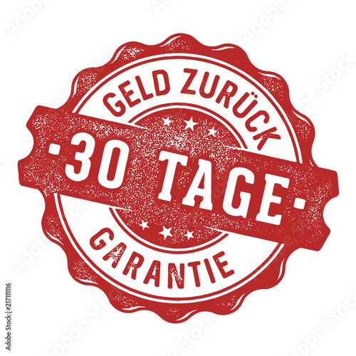 30 Tage Geld zurück Garantie Siegel/Stempel