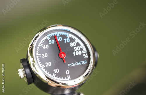 Photography hygrometer close-up isolated