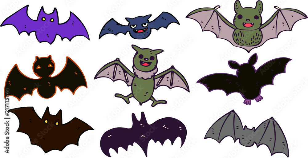 Illustration of Bat set