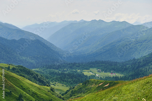 The Caucasus mountains in Russia