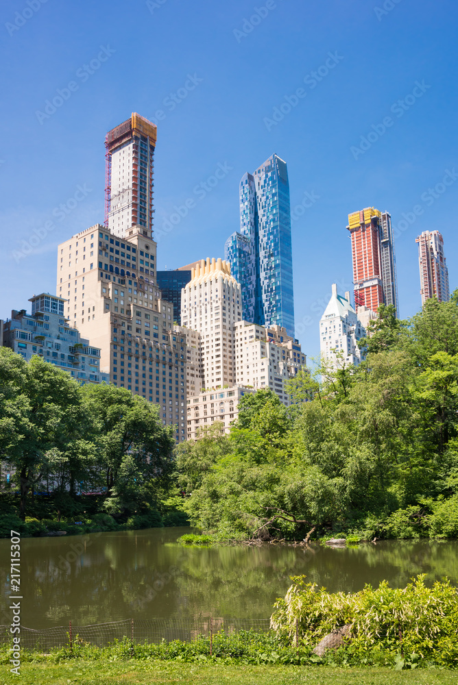 Fototapeta premium Skyscrapers seen from Central Park in New York city