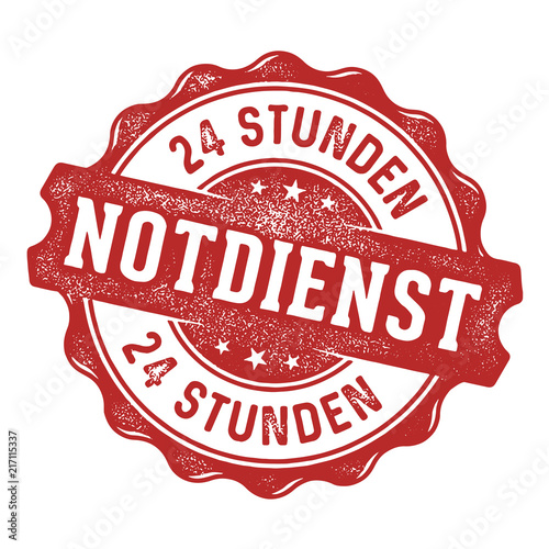 24 Stunden Notdienst Stempel