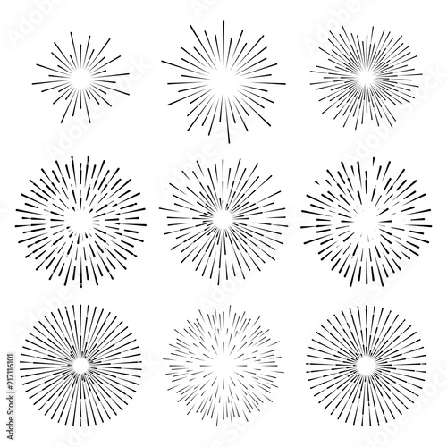 Light rays of burst.