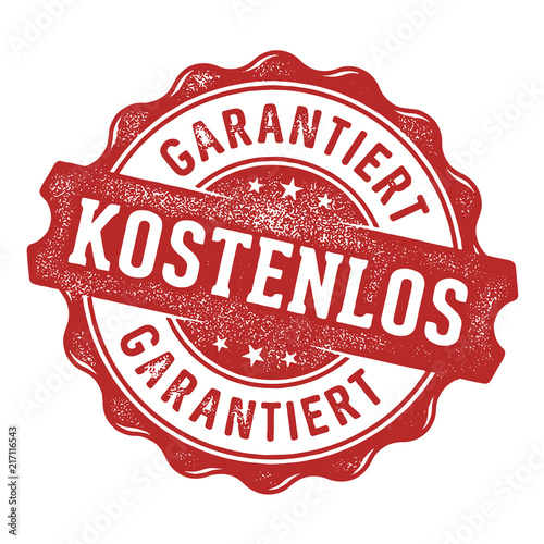 Garantiert kostenlos Stempel