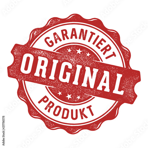 Garantiert original Produkt Stempel