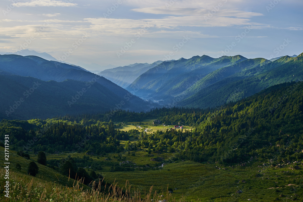 The Caucasus mountains in Russia