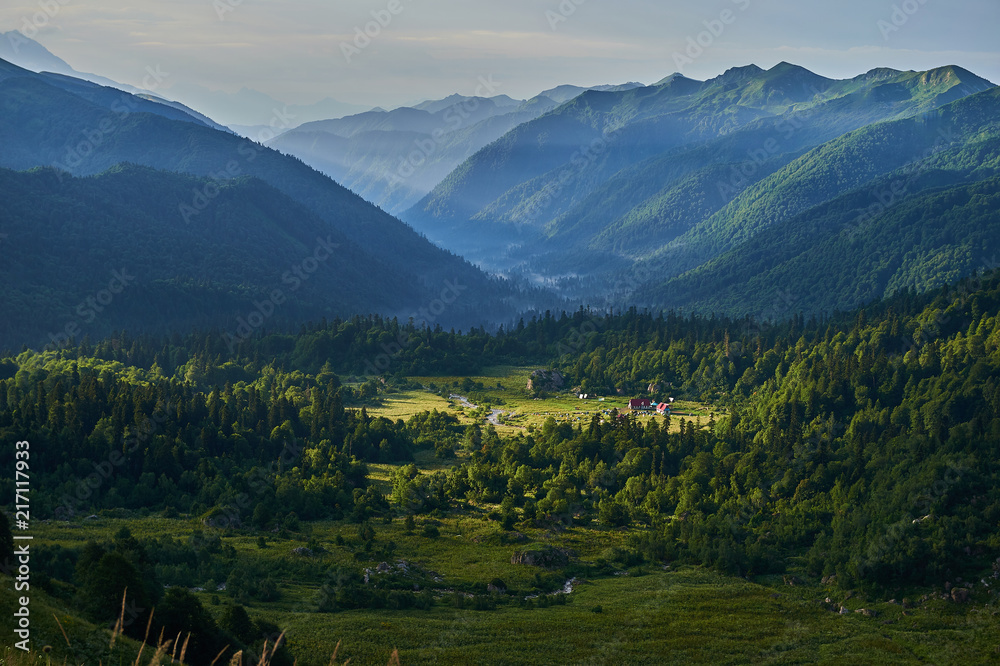 Fototapeta premium The Caucasus mountains in Russia