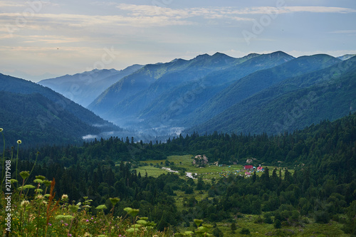 The Caucasus mountains in Russia