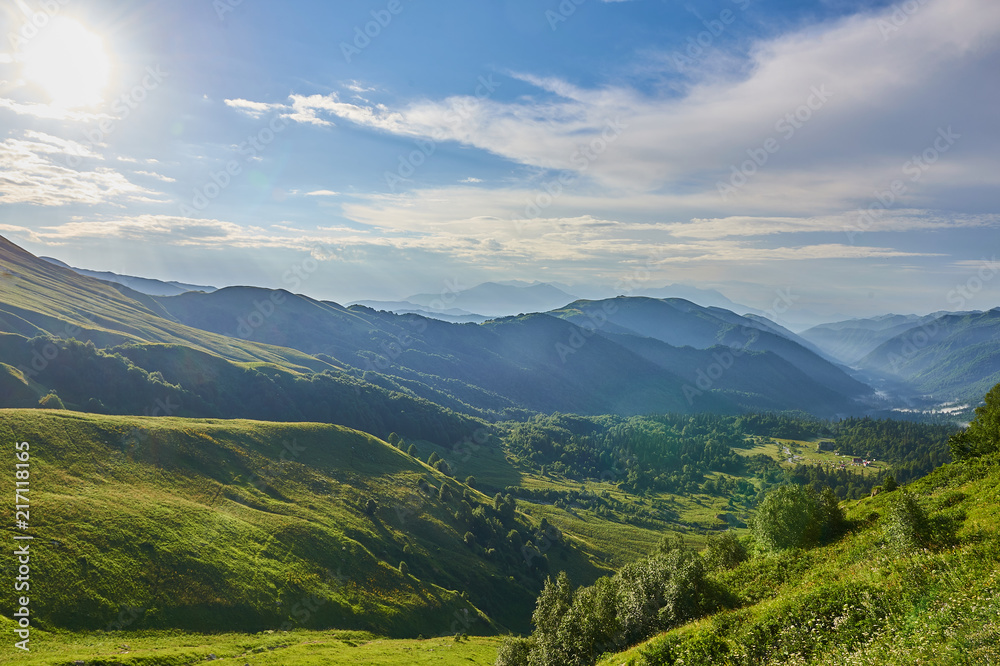 Fototapeta premium The Caucasus mountains in Russia