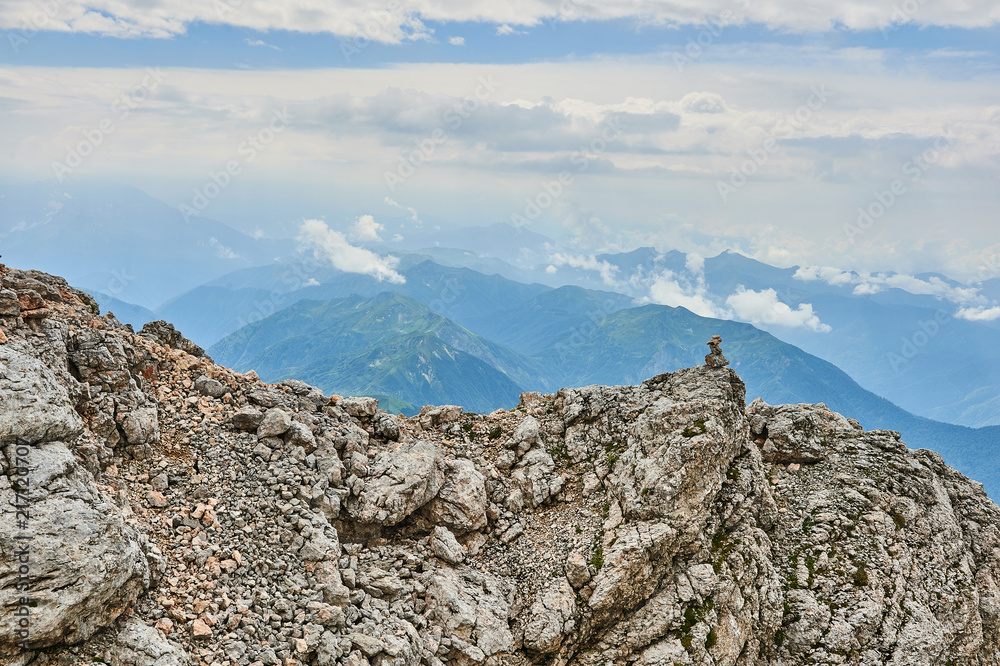 Fototapeta premium The Caucasus mountains in Russia