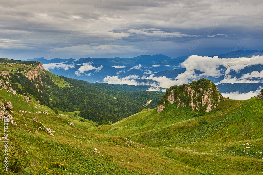 The Caucasus mountains in Russia