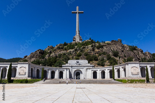Valle de los Caidos (Valley of the Fallen) viewed from the esplanade (El Escorial, Spain)