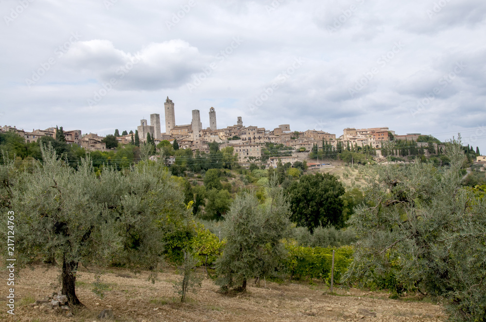 View of San Gimignano Tuscany Italy