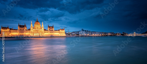 Hungarian Parliament in dusk