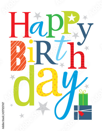 cheerful birthday greeting card