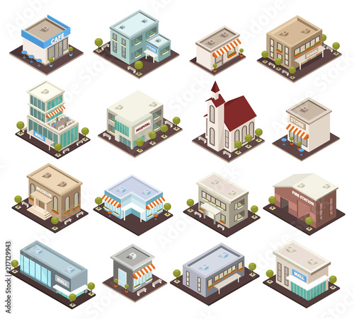 Urban Architecture Isometric Icons