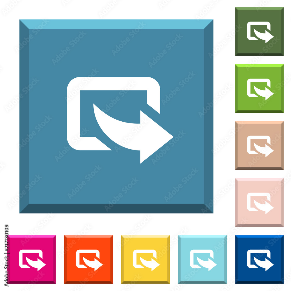 Export symbol with bottom right arrow white icons on edged square buttons Export symbol with bottom right arrow white icons on edged square buttons