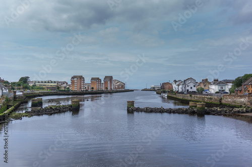 River Ayr in the Historic Ancient Town of Ayr in Scotland.