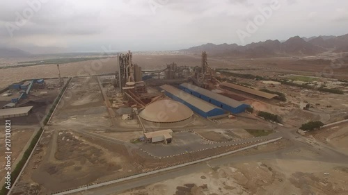 Wallpaper Mural Refinery plant Aerial in Arabian desert United Arab Emirates View from above 4K video. Torontodigital.ca