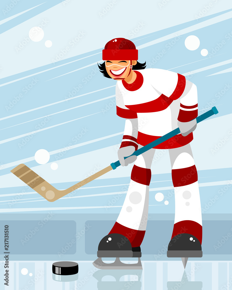 Female hockey player
