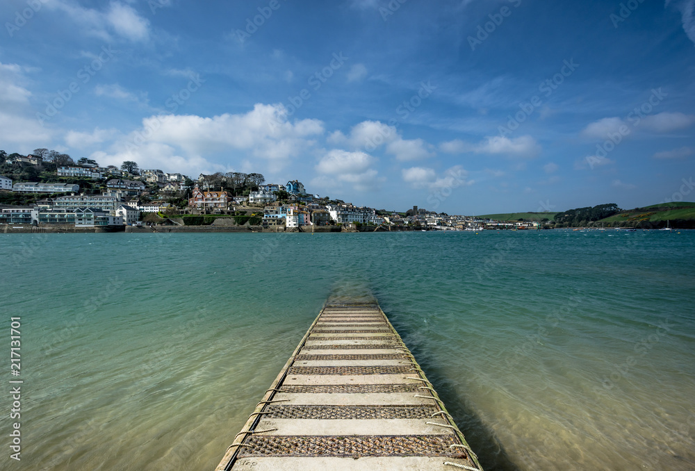 Obraz premium East Portlemouth Ferry Jetty looking to Salcombe, Salcombe Estuary