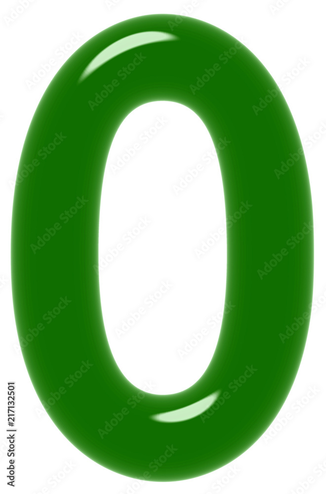 Numeral 0, zero, isolated on white background, 3d render Numeral 0, zero, isolated on white background, 3d render