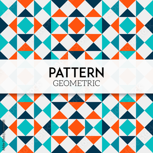 Background Pattern Geometric Retro Color