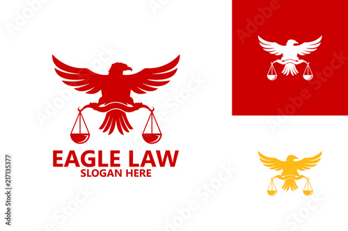 Eagle Law Logo Template Design Vector, Emblem, Design Concept, Creative Symbol, Icon