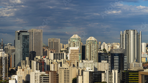 Amazing skyline of Sao Paulo - skyscrapers of Sao Paulo  Brazil South America 