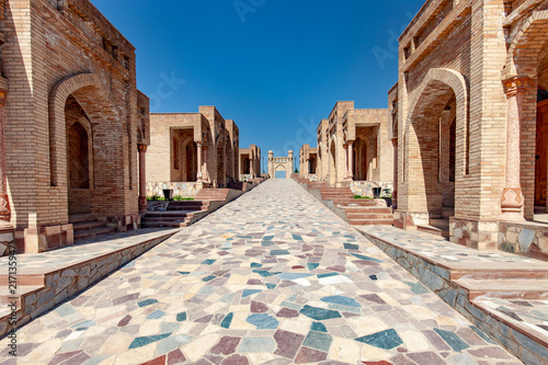 Traditional Tajikistan buildings photo