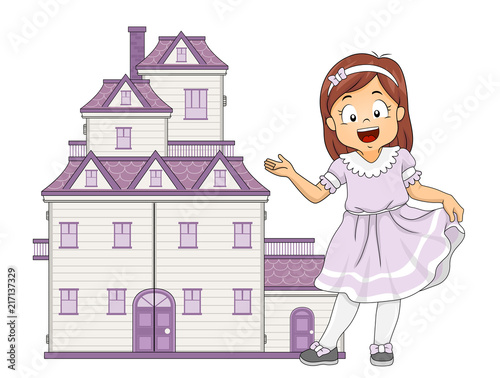 Kid Girl Welcome Doll House...