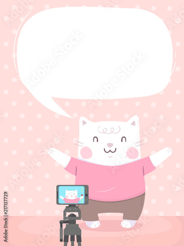 Cat Self Video Vlogger Spee...