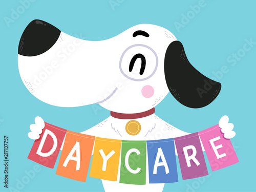 Dog Day Care Banner Illustration