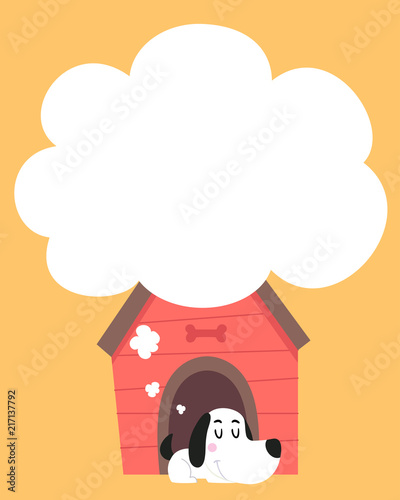 Dog Sleep Thinking Cloud Il...