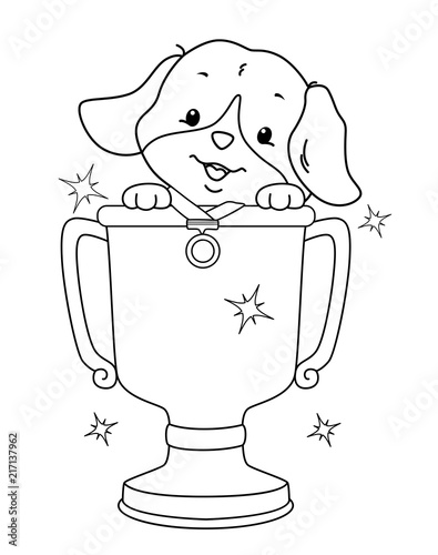 Coloring Dog Contest Winner Illustration