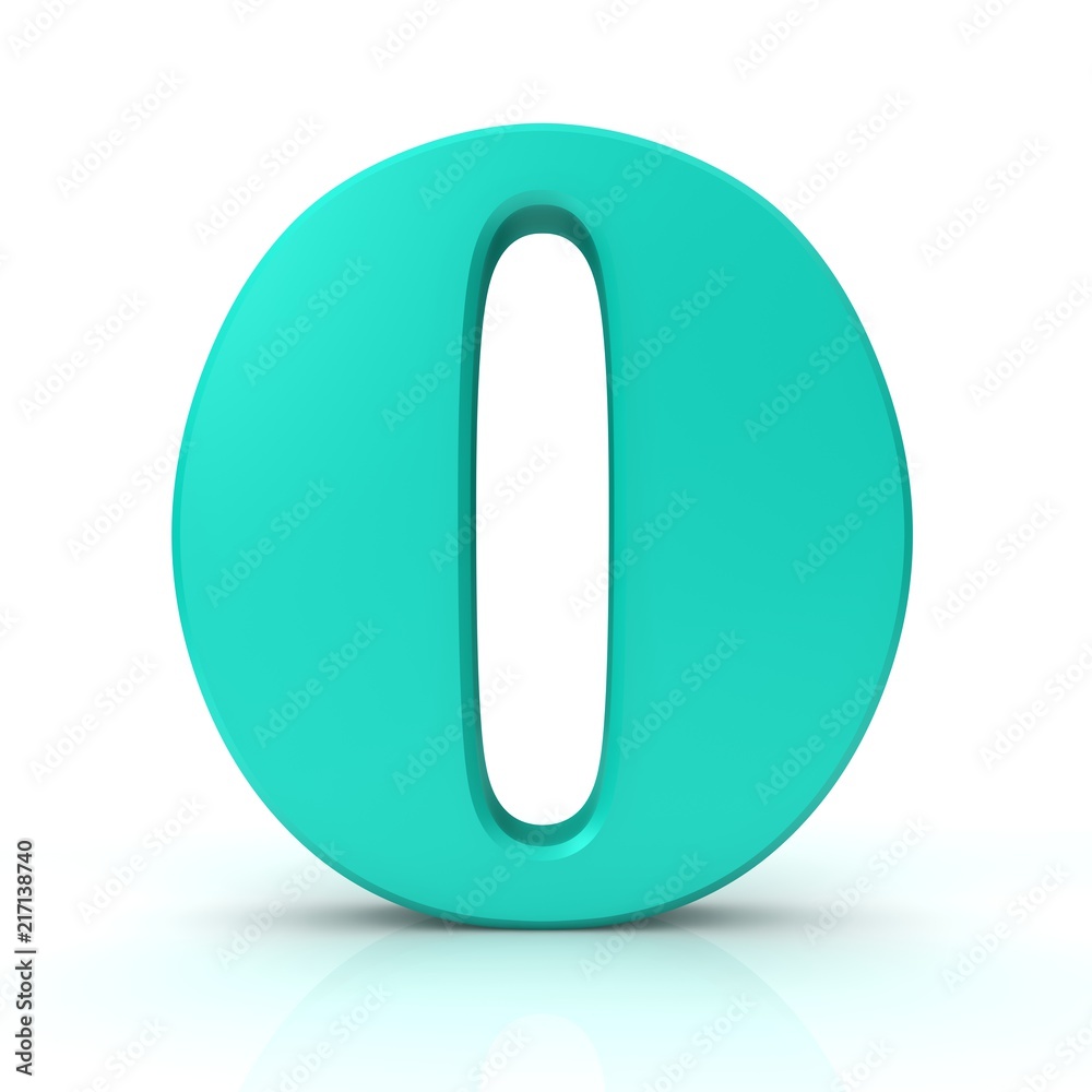 number 0 zero turquoise 3d numeral digit sign isolated number 0 zero turquoise 3d numeral digit sign isolated