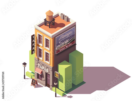 Vector isometric tapas restaurant