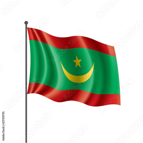 Mauritania flag  vector illustration on a white background