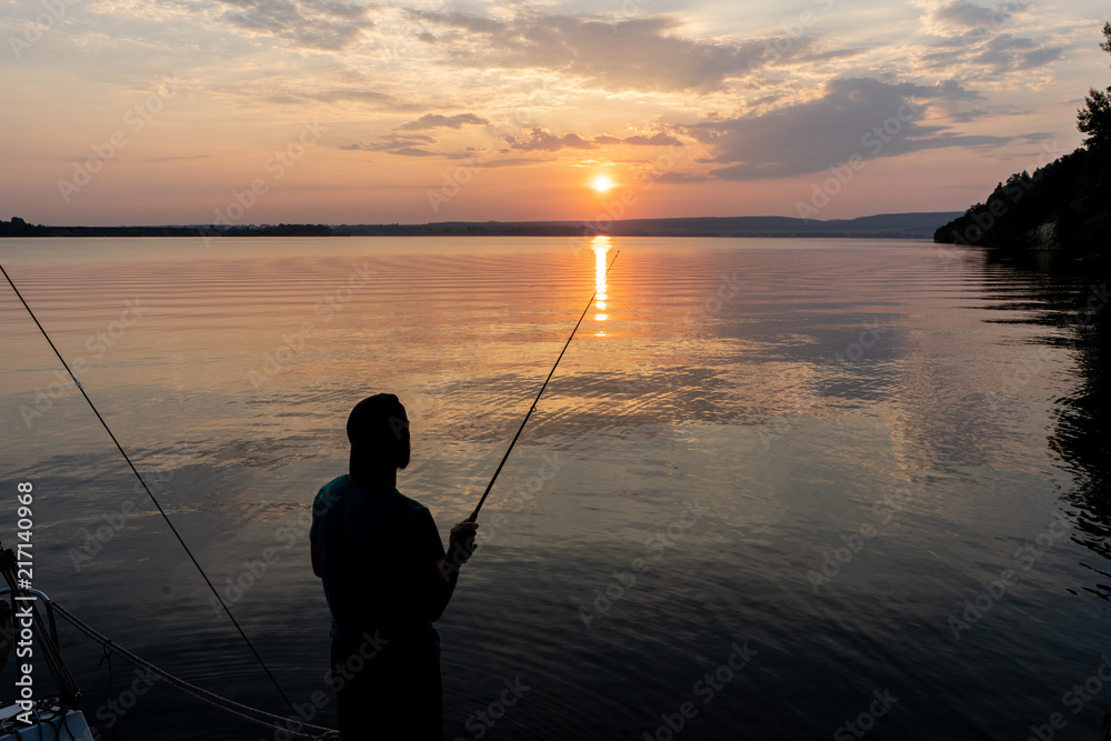 Fisherman at sunset