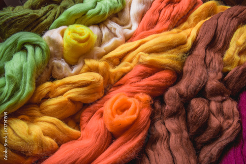 wool for felting different colors