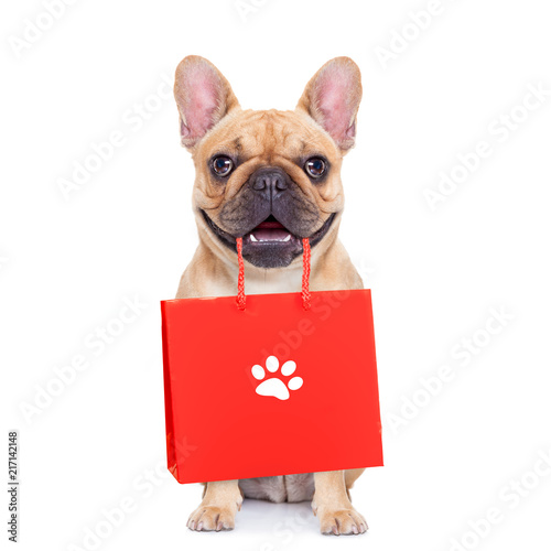sale shopping dog