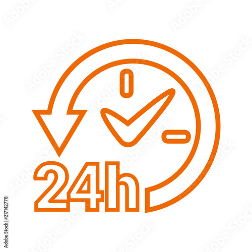 24 Hours Active Icon/ Line Icon