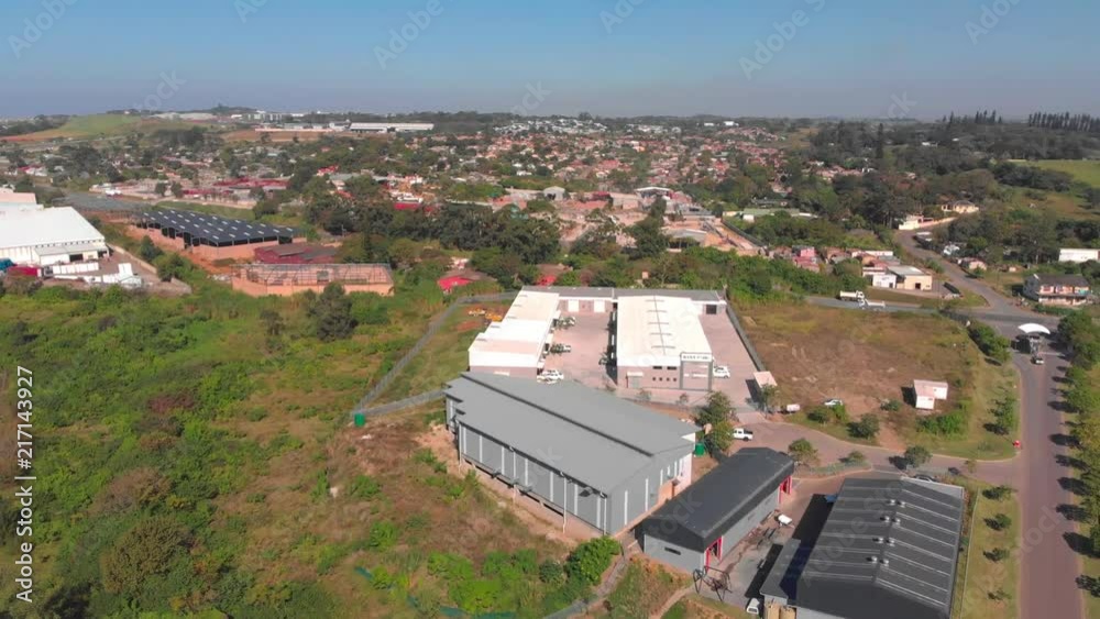 Drone shot of an industrial area. Drone shot of an industrial area.