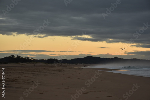 Peaceful morning scene at the ocean