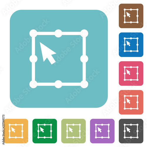 Free transform object rounded square flat icons