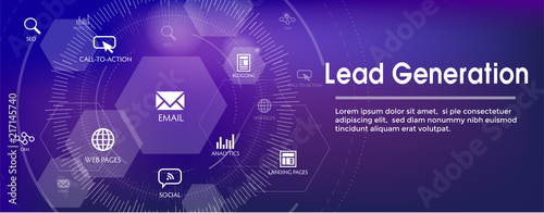 Lead Generation Web Header Banner that Attracts leads for target audience to increase revenue growth and sales