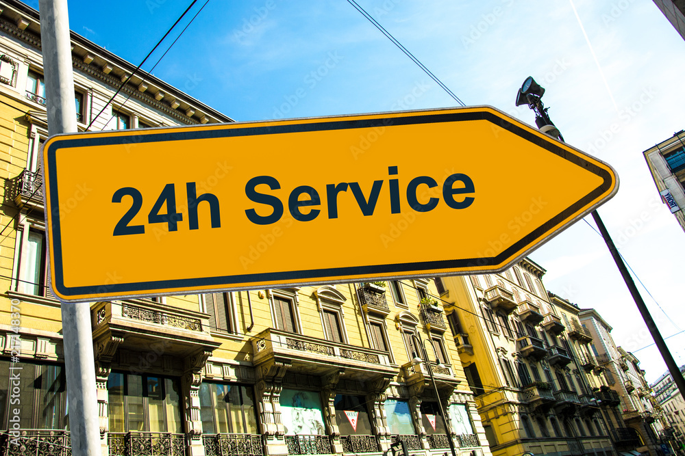 Obraz premium Schild 285 - 24h Service