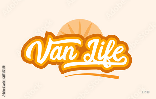 van life orange color word text logo icon